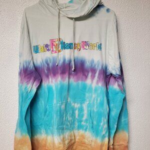 Women Walt Disney World Sweatshirt Hoodie Tie Dye Size Large